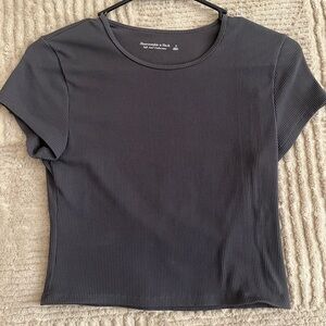 Abercrombie & fitch dark gray baby tee